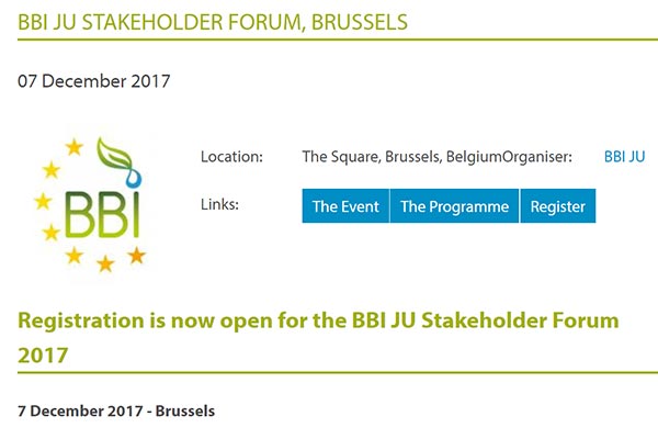 D4EU will attend the BBI JU Stakeholder Forum in Brussels